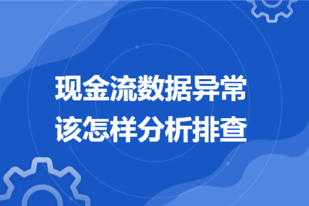现金流数据异常该怎样分析排查