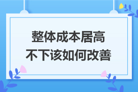 整体成本居高不下该如何改善